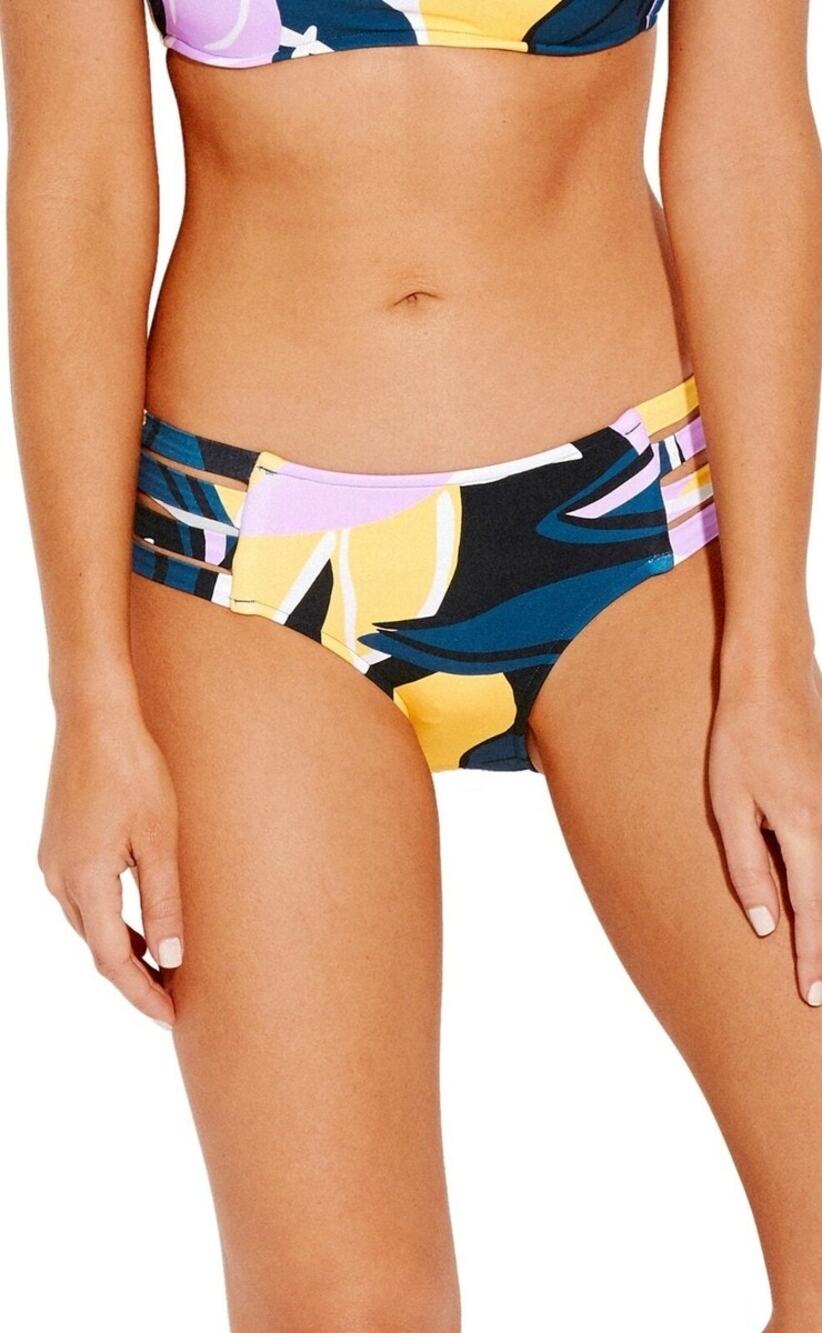 Seafolly Printed Multi Strap Hipster Bikini Bottom Size 6 NWT